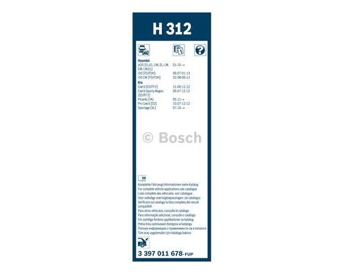 Щітка склоочисника Bosch 3 397 011 678