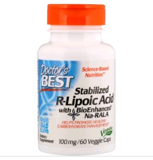 Антиоксидант Doctor's Best R-Ліпоєва кислота, R-Lipoic Acid, 100 мг, 60 капсул (DRB-00123)