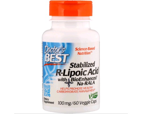 Антиоксидант Doctor's Best R-Ліпоєва кислота, R-Lipoic Acid, 100 мг, 60 капсул (DRB-00123) Антиоксидант Doctor's Best R-Ліпоєва кислота, R-Lipoic Acid, 100 мг, 60 капсул (DRB-00123)