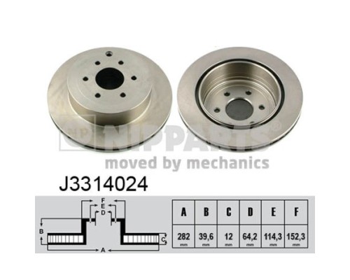 Гальмівний диск Nipparts J3314024