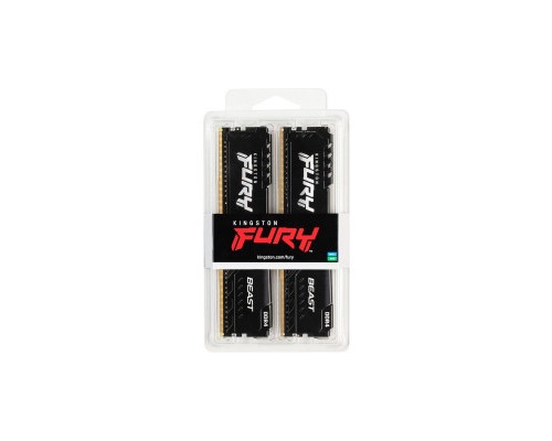 Модуль пам'яті для комп'ютера DDR4 8GB (2x4GB) 3200 MHz Fury Beast Black Kingston Fury (ex.HyperX) (KF432C16BBK2/8)