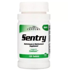 Вітамінно-мінеральний комплекс 21st Century Мультивітамінна і мультимінеральна добавка, Sentry, 130 (CEN-22380)