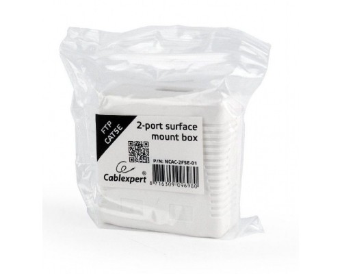 Комп'ютерна розетка Cablexpert RJ45x2 FTP, cat.5e (NCAC-2F5E-01)