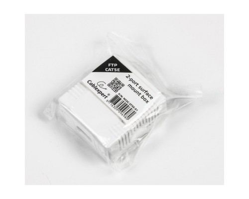 Комп'ютерна розетка Cablexpert RJ45x2 FTP, cat.5e (NCAC-2F5E-01)