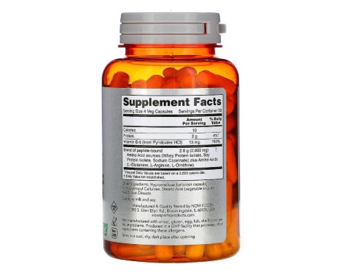 Амінокислота Now Foods Комплекс Амінокислот, Sports, Amino Complete, 120 вегетаріан (NOW-00011) 