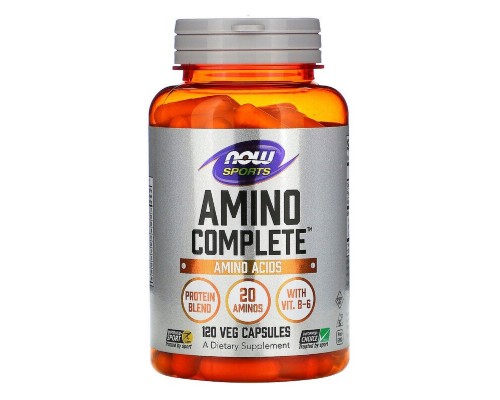 Амінокислота Now Foods Комплекс Амінокислот, Sports, Amino Complete, 120 вегетаріан (NOW-00011) 