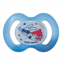 Пустушка Baby-Nova Superhero нічна 6-18 міс. блакитна (3962484)