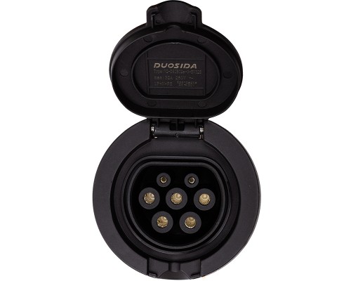 Розетка для заряджання електромобіля Duosida Type 2 (Female), 32A, 3-фазная (EV200238)