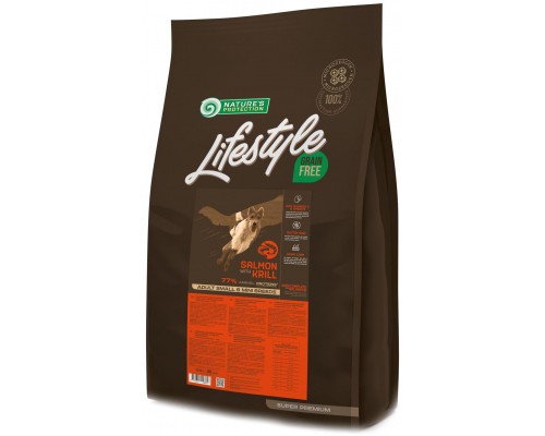 Сухий корм для собак Nature's Protection Lifestyle Grain Free Salmon, krill Adult Small&Mini 10 кг (NPLS45681) Сухий корм для собак Nature's Protection Lifestyle Grain Free Salmon, krill Adult Small&Mini 10 кг (NPLS45681)
