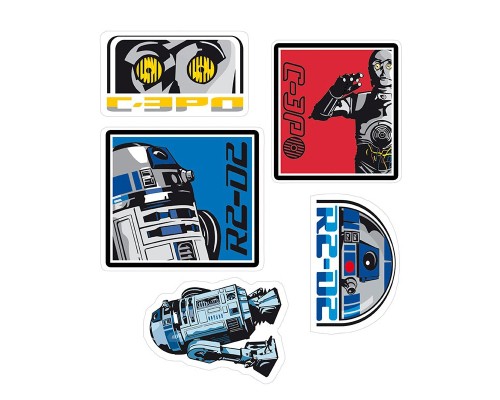 Стікер-наклейка ABYstyle Star Wars — R2-D2/C3PO 16х11 см / 2 аркуші (ABYDCO160)