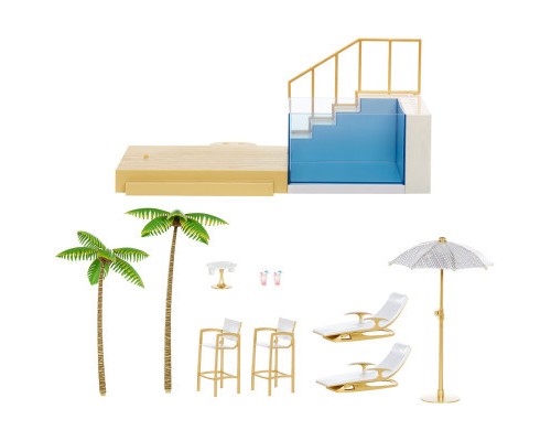 Ігровий набір Rainbow High для ляльок серії Pacific Coast- Вечірка біля басейну (578475)