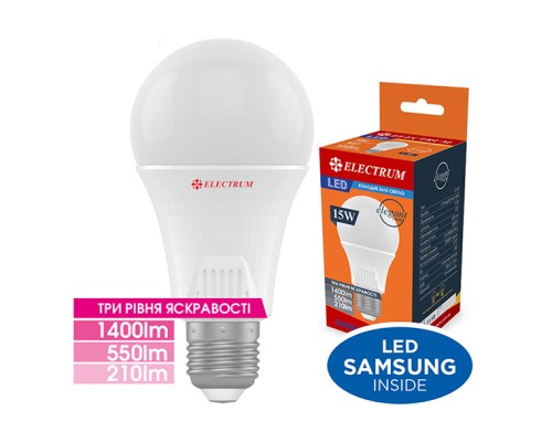 Лампочка Electrum A65 15W PA LS-33DS Elegant E27 4000K DIM 3 рівня (A-LS-1941)