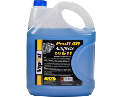 Антифриз VIPOIL G11 MEGA 40 blue 10 кг (701362)