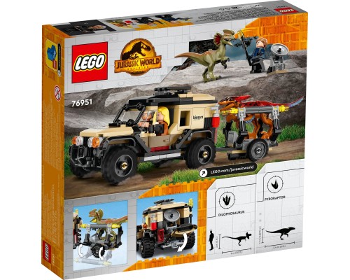 Конструктор LEGO Jurassic World Перевезення пірораптора та дилофозавра 254 деталі (76951)