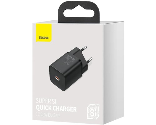 Зарядний пристрій Baseus Super Si Quick Charger 1C 25W Black (CCSP020101)