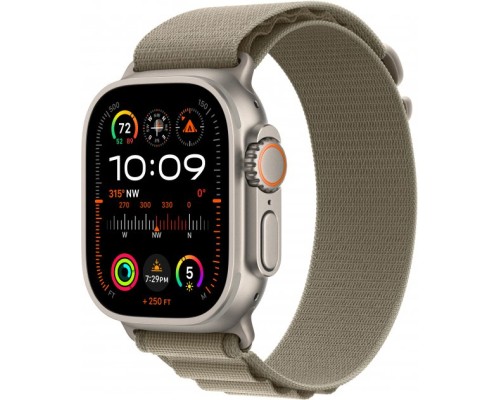 Смарт-годинник Apple Watch Ultra 2 GPS + Cellular, 49mm Titanium Case with Olive Alpine Loop - Medium (MREY3UL/A)
