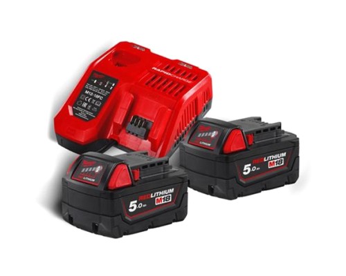 Набір акумулятор + зарядний пристрій Milwaukee Li-Ion M18 NRG-502 В5 2шт; ЗП M12-18FC M12 (4933459217)