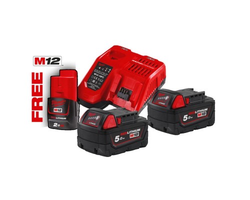 Набір акумулятор + зарядний пристрій Milwaukee Li-Ion M18 NRG-502 В5 2шт; ЗП M12-18FC M12 (4933459217)
