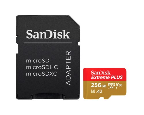 Карта пам'яті SanDisk 256GB microSD class 10 V30 Extreme PLUS (SDSQXBD-256G-GN6MA) Карта пам'яті SanDisk 256GB microSD class 10 V30 Extreme PLUS (SDSQXBD-256G-GN6MA)