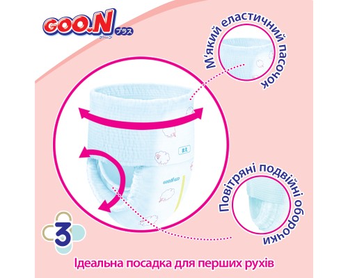 Підгузки GOO.N Plus Трусики для дітей 9-14 кг розмір L 44 шт (21000632)