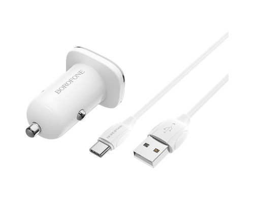 Зарядний пристрій BOROFONE BZ12A single port USB-A White (BZ12ACW)
