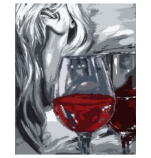 Картина по номерам Santi Дівчина та вино 40*50 см алмазна мозаїка (954679)