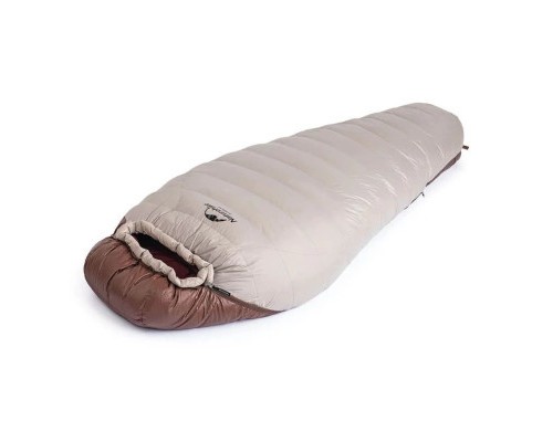 Спальний мішок Naturehike з натуральним пухом Snowbird NH20YD001 p-р M коричневий 350 г (6927595762127)