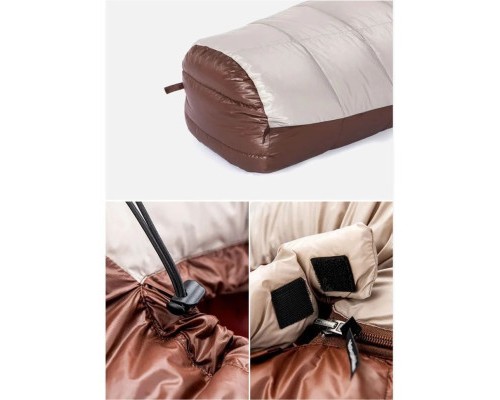 Спальний мішок Naturehike з натуральним пухом Snowbird NH20YD001 p-р M коричневий 350 г (6927595762127)