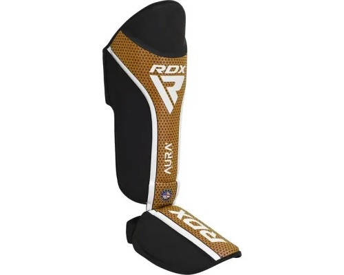 Захист гомілки і стопи RDX Shin Instep Aura Plus T-17 Black Golden L (SGR-T17BGL-L+)