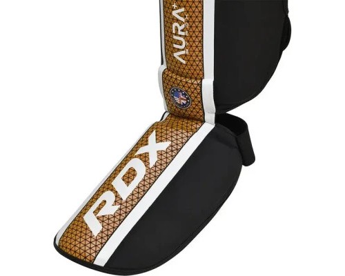 Захист гомілки і стопи RDX Shin Instep Aura Plus T-17 Black Golden L (SGR-T17BGL-L+)