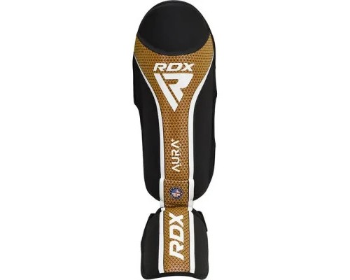 Захист гомілки і стопи RDX Shin Instep Aura Plus T-17 Black Golden L (SGR-T17BGL-L+)
