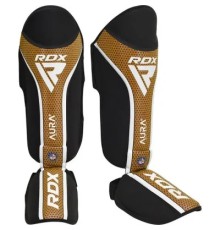 Захист гомілки і стопи RDX Shin Instep Aura Plus T-17 Black Golden L (SGR-T17BGL-L+)