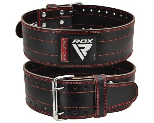 Атлетичний пояс RDX для пауерліфтингу RD1 шкіряний Red M (WPB-RD1R-M)