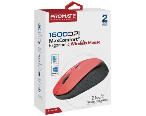 Мишка Promate Tracker Wireless Red (tracker.red)