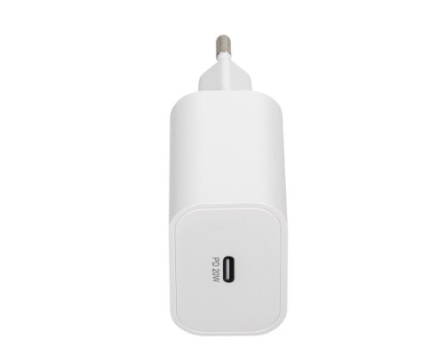 Зарядний пристрій RivaCase 1xUSB Type-C PD 20 Вт кабель Type-C white (PS4101 WD4 (White))