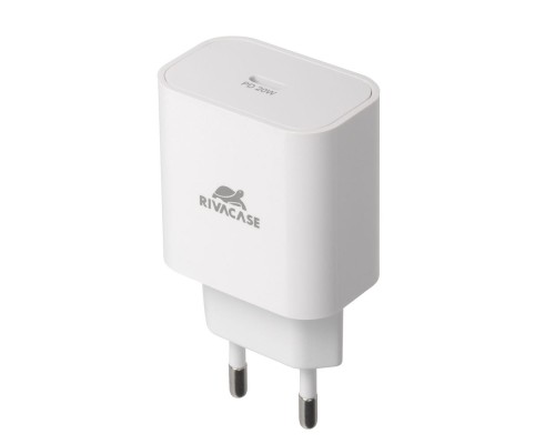 Зарядний пристрій RivaCase 1xUSB Type-C PD 20 Вт кабель Type-C white (PS4101 WD4 (White))