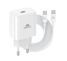Зарядний пристрій RivaCase 1xUSB Type-C PD 20 Вт кабель Type-C white (PS4101 WD4 (White))