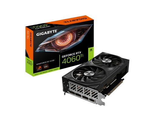 Відеокарта GIGABYTE GeForce RTX4060Ti 8Gb WINDFORCE OC (GV-N406TWF2OCV2-8GD)