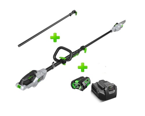 Ланцюгова пила EGO висоторіз PS1003E KIT, 56В, шина-25см, карбон, 4Ah (F840033003)