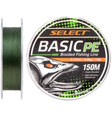 Шнур Select Basic PE 150m Dark Green 0.14mm 15lb/6.8kg (1870.18.23)