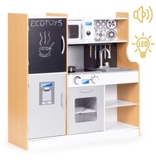 Ігровий набір Ecotoys дерев’яна дитяча кухня MOOD зі звуковими та світловими ефектами (TL053001)