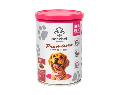 Вологий корм для собак Pet Chef З яловичиною 415 г (4820255193618)