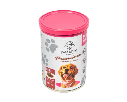 Вологий корм для собак Pet Chef З яловичиною 415 г (4820255193618)