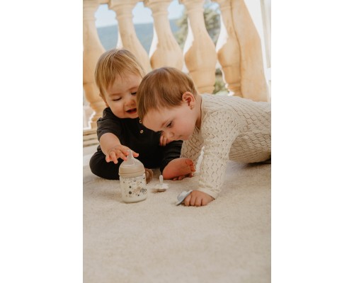 Пляшечка для годування Suavinex Wonderland 150 мл, фізіологічна, повільний потік, біла (308741)