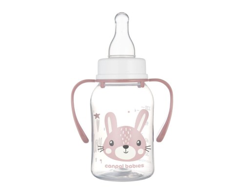 Пляшечка для годування Canpol babies CUTE ANIMALS стандартна з ручками 120 мл рожева (11/823_pin) Пляшечка для годування Canpol babies CUTE ANIMALS стандартна з ручками 120 мл рожева (11/823_pin)