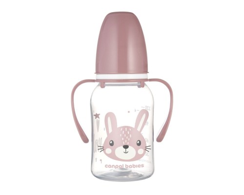 Пляшечка для годування Canpol babies CUTE ANIMALS стандартна з ручками 120 мл рожева (11/823_pin) Пляшечка для годування Canpol babies CUTE ANIMALS стандартна з ручками 120 мл рожева (11/823_pin)