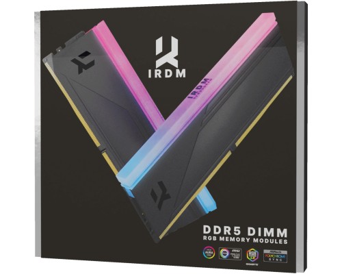 Модуль пам'яті для комп'ютера DDR5 64GB (2x32GB) 6000 MHz IRDM RGB Black Goodram (IRG-60D5L30/64GDC)