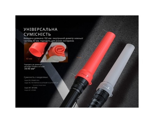 Дифузійний фільтр Fenix AOT-04 силіконовий білий для ліхтарів серії PD, TK, WF, HT (AOT-04W)