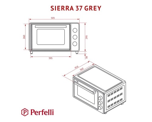 Електропіч Perfelli SIERRA 37 GREY