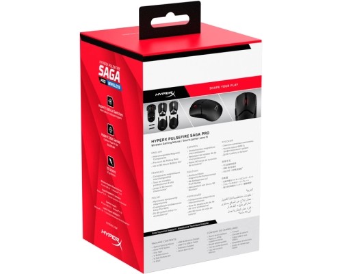 Мишка HyperX Pulsefire Saga Pro Wireless/Bluetooth Black (A2PB2AA)